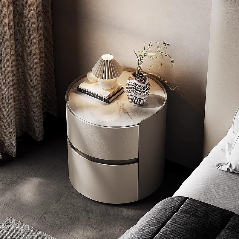 2025新款床头柜小茶几可爱轻奢高级感儿童圆形简约现代小巧卧室柜