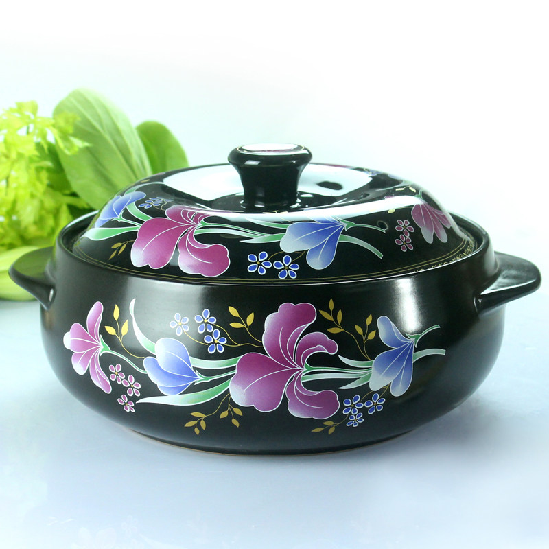 固米斯韩式双耳砂锅汤锅煲陶瓷锅炖锅煲汤明火耐高温炖锅送锅垫