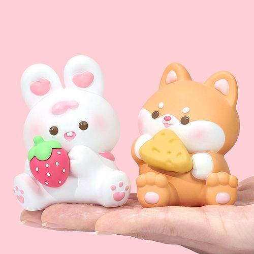 半糖果咖摆件可爱动物公仔树脂工艺品汽车Q小摆件装饰定制