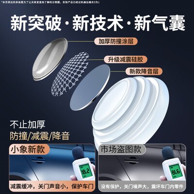 车门减震缓冲垫片汽车内饰装饰用品大全实L用关门静音胶墩贴防撞