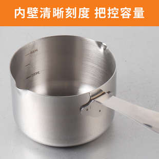 不锈钢迷你小奶锅10CM烧油锅烘培黄油小锅12宝宝辅食锅14热奶煮奶