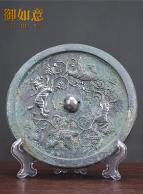 采购产品彷古铜镜，龙凤，吉祥铜镜，海兽葡萄镜，羽毛图案镜，覆