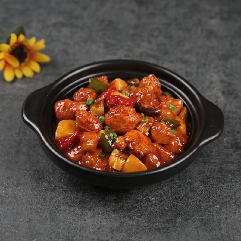 仿真食物模型砂锅黄焖鸡米饭美食菜肴菜模假菜摄影食品展示道具
