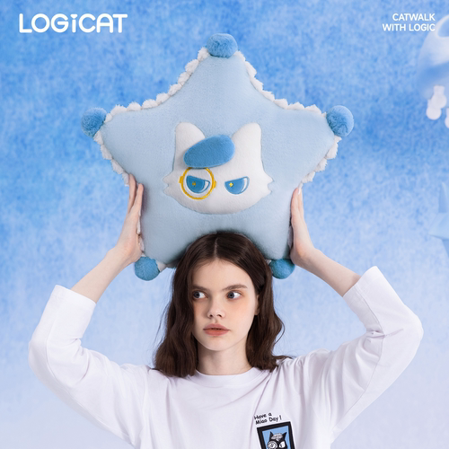 LOGICAT星星抱枕毛绒玩偶家居沙发床头女生礼物可爱猫咪午睡靠枕