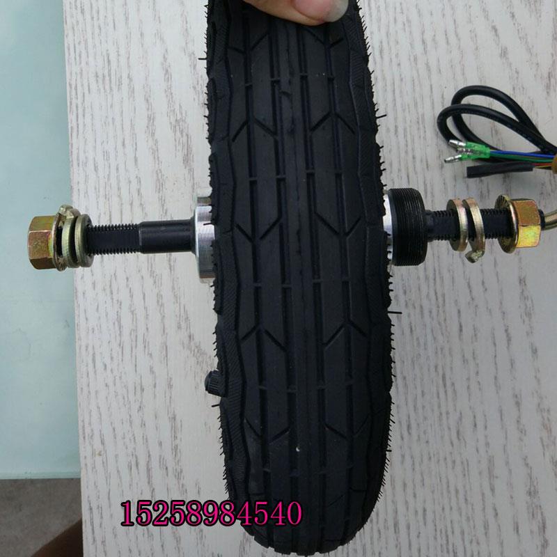 轮椅牵引车头碟刹前叉总成48V500W36V电动滑板车10寸无刷轮毂电机