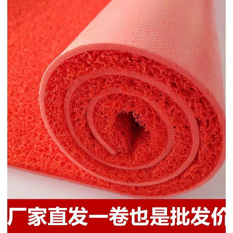 地毯门垫防滑防水丝圈地毯大面积室外红地垫迎宾加厚防滑pvc脚垫