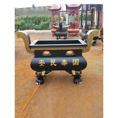 烧香炉 寺庙寺院大型香炉 长方形铸铁香炉 祠堂佛堂室外 香炉定制