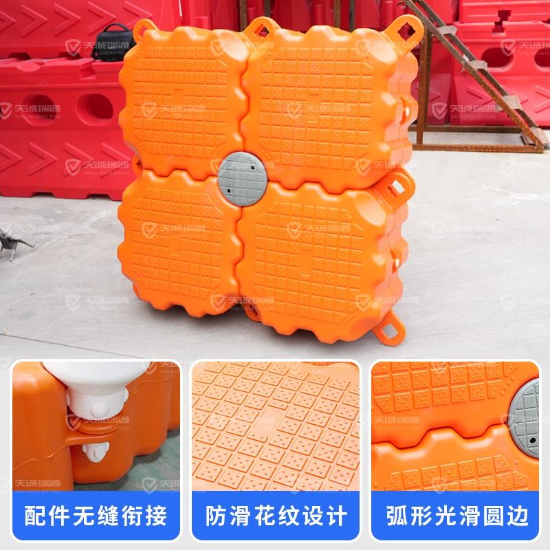 浮筒水上平台养殖钓鱼景区漂浮浮桶摩托艇泊位塑料浮桥浮动码头