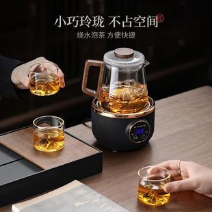 一人用烧水 尚言坊煮茶器煮茶炉小型办公室玻璃养生泡茶壶2024新款