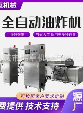 供应蔬菜饼油炸机自动控温土豆饼油炸设备全自动海苔油炸流水线