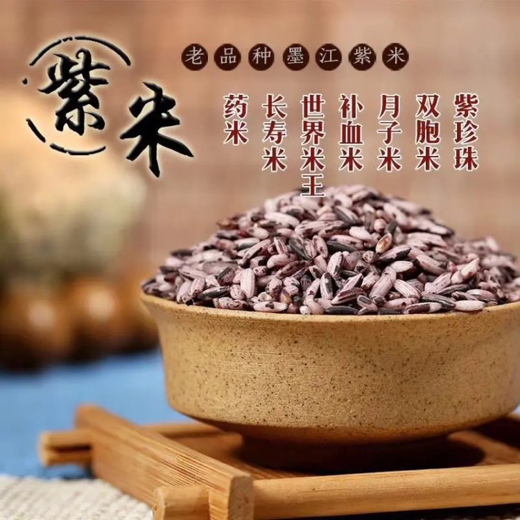 墨江胚芽紫米云南黑米