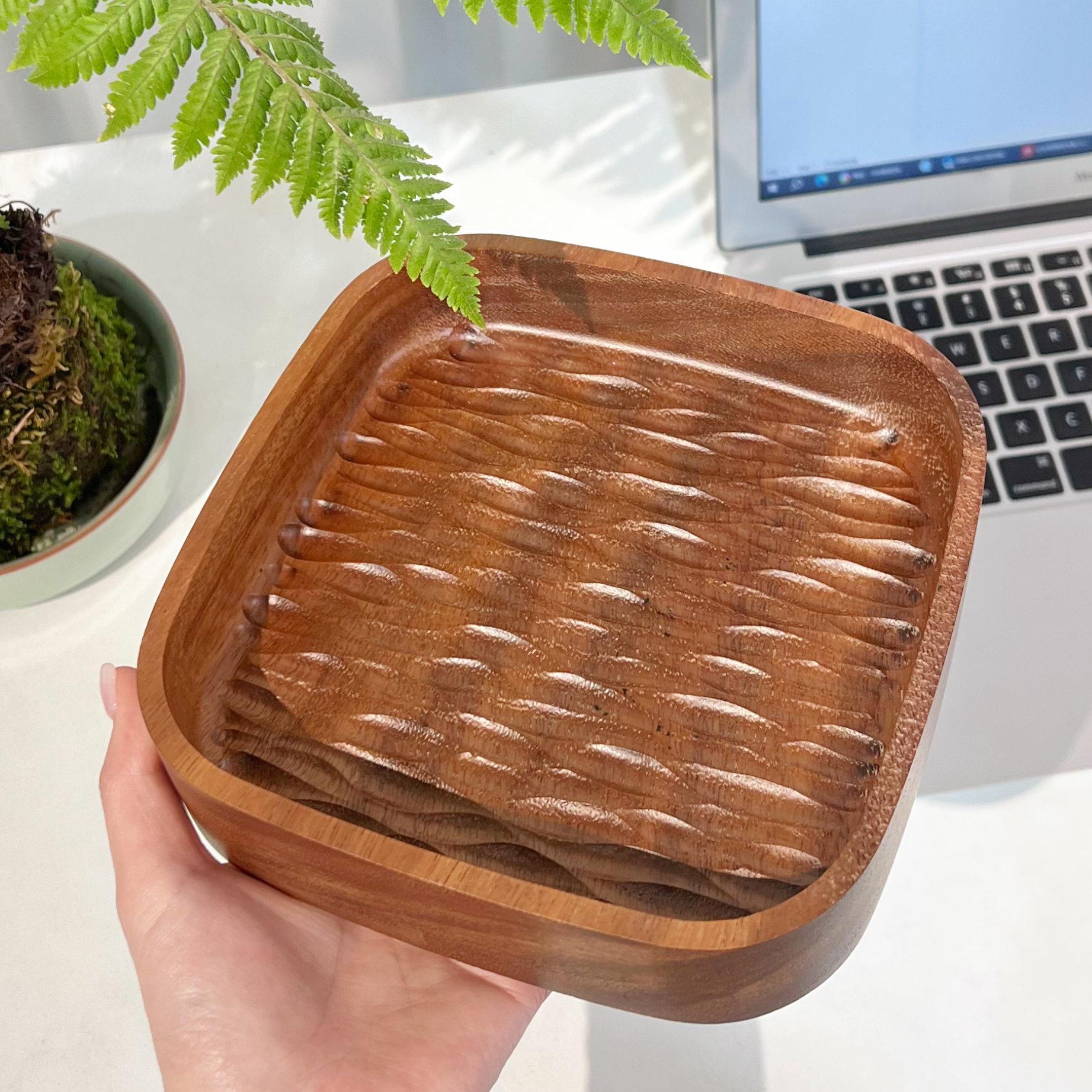 胡桃木茶盘桌面干泡盘家用工位泡茶简约实木便当盒小茶台茶道配件