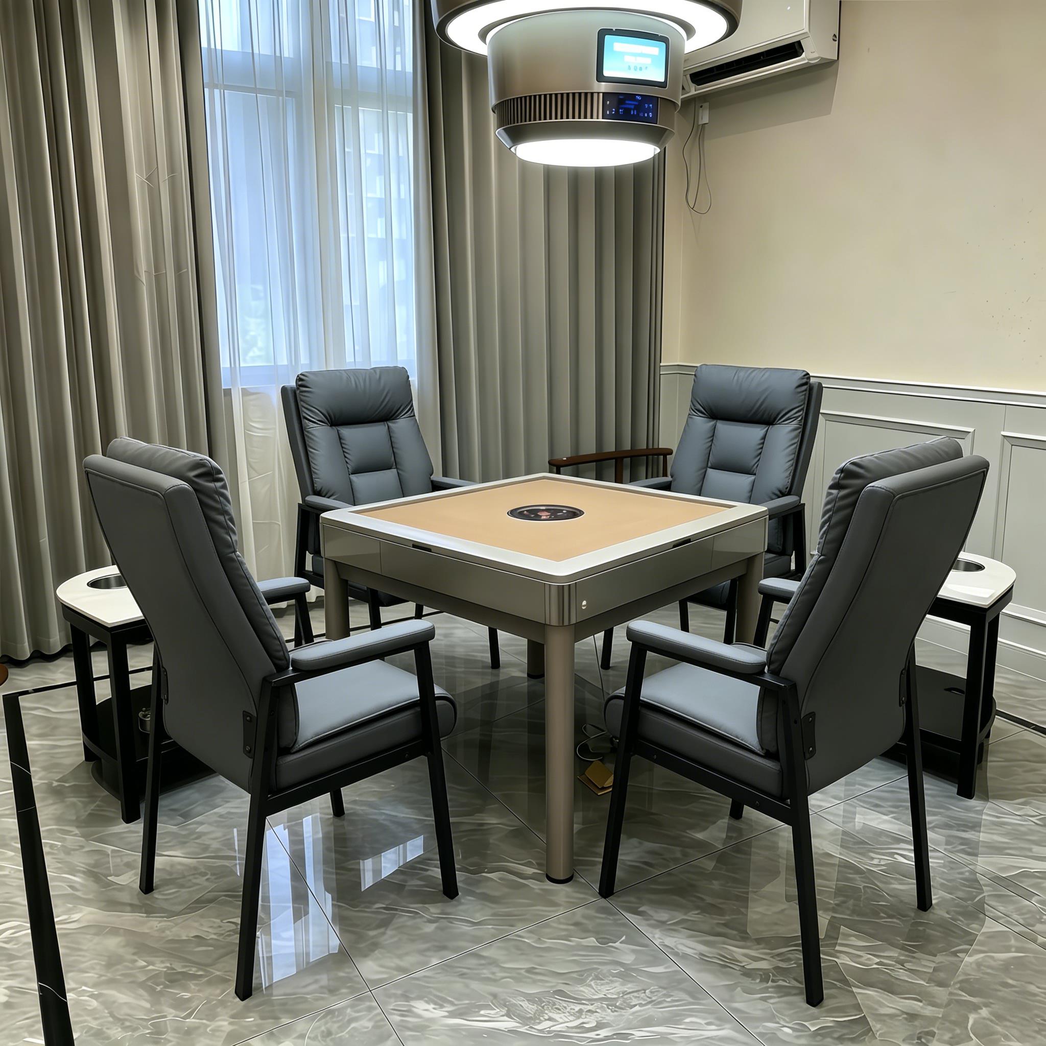 麻将椅棋牌室专用沙发椅子舒适久坐麻将馆茶楼家用猫爪皮靠背凳子