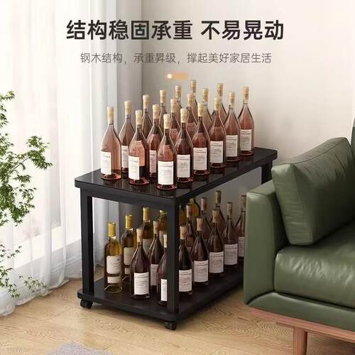 沙发中间小茶几客厅家用沙发边桌可移动小方桌置物架钢化玻璃边桌