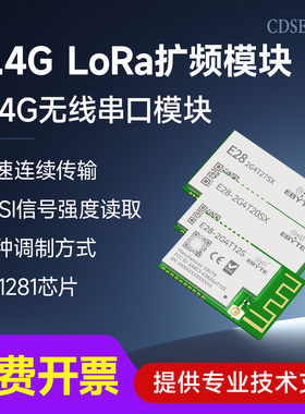 LoRa串口通讯模块2.4G无线远距离通信SX1281低功耗定点/广播传输