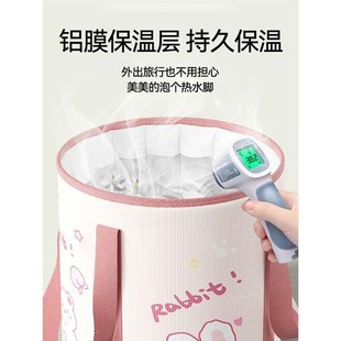 可折叠泡脚袋高深过小腿足浴神器洗脚盆保温泡脚桶恒温 家用便携式