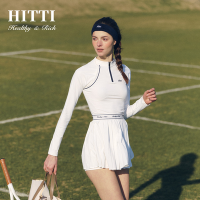 Hitti新款运动披肩可拆卸连衣裙收腰显瘦老钱轻奢高尔夫网球裙