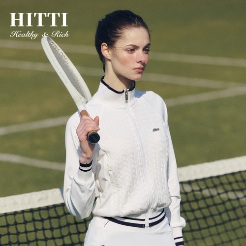 Hitti新款老钱风长袖运动外套网球高尔夫健身休闲针织长袖外套