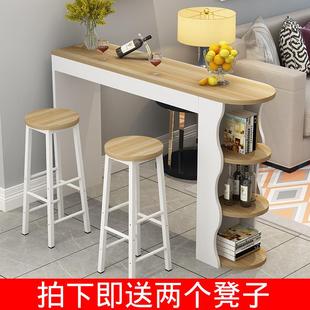 轻奢家用小吧台隔断客厅玄关柜简约酒柜靠墙长条桌小户型沙发隔断