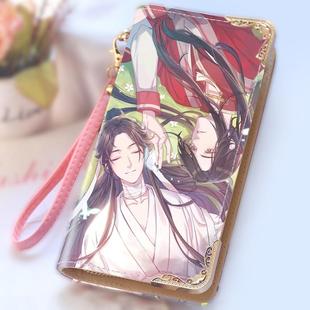 天官赐福 新品 时尚 纯爱钱包女士长款 印花拉链学生钱夹手拿竖款