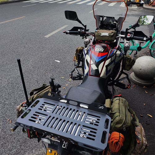 蜀峰通用型摩托车后货架托盘后驮包尾包托盘支架适用ADV复古街车