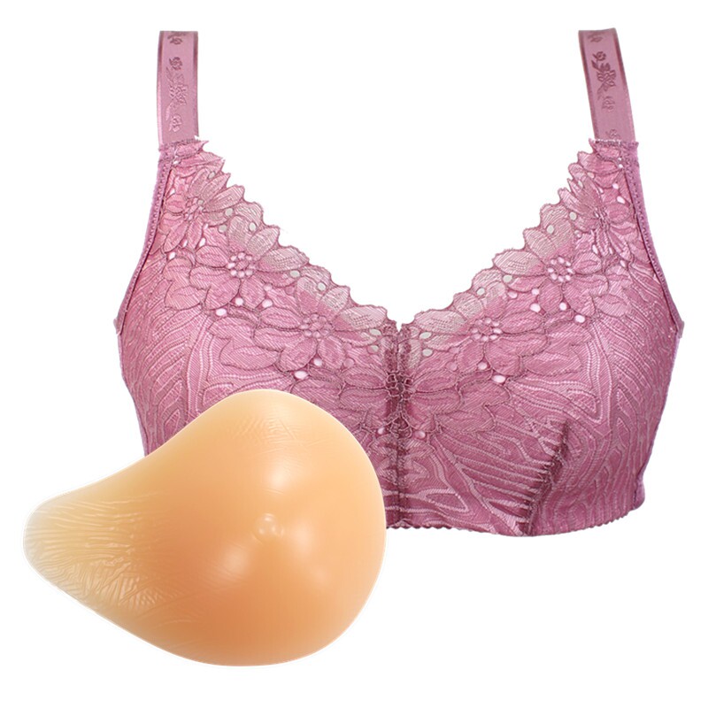 套装硅胶义乳术后文胸2合1假乳房假胸无钢圈定型薄款女内衣胸垫癌