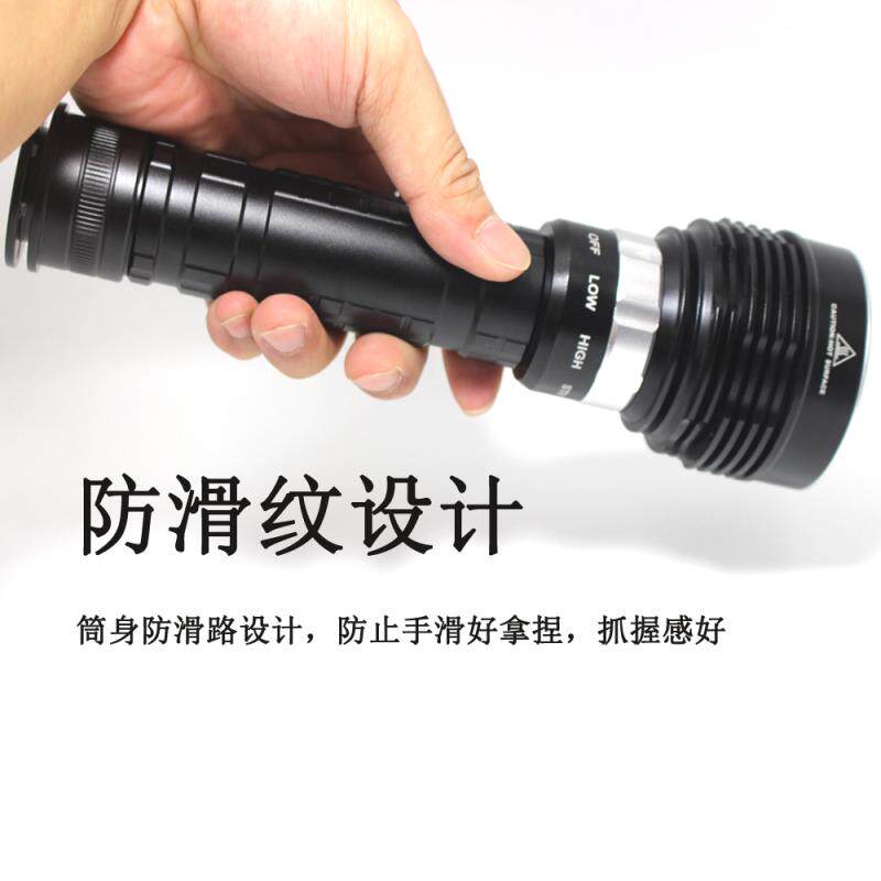 潜水手电筒 DX7专业潜水7颗L2 T6 26650充电18650强光手电筒户外