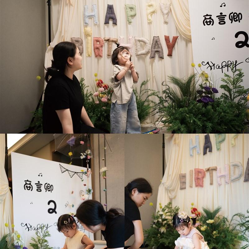 韩式生日布置装饰场景儿童周岁宴拍照道具百天满月KT板场景租赁