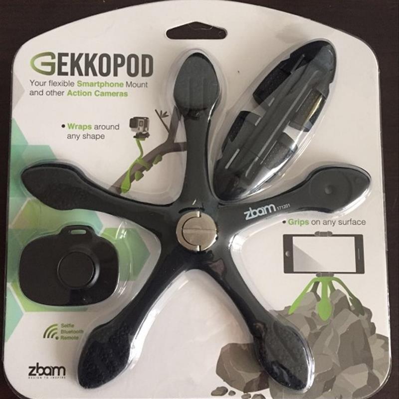 以色列Gekkopod手机支架蓝牙迷你便携壁虎八爪鱼自拍照相机三脚架