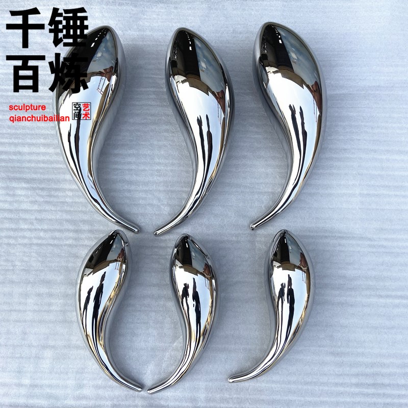 不锈钢鱼雕塑售楼部水池小鱼墙饰壁挂装饰品景观流水鱼群金色摆件