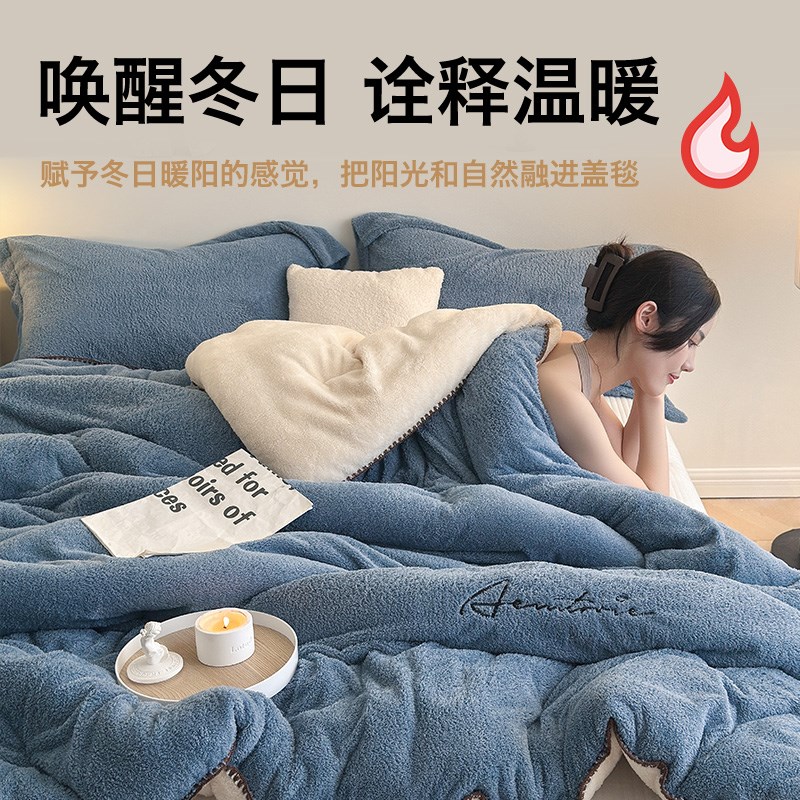 高端毛毯子双面毛绒羊羔被子秋冬季加厚保暖盖毯超厚特厚10斤冬天