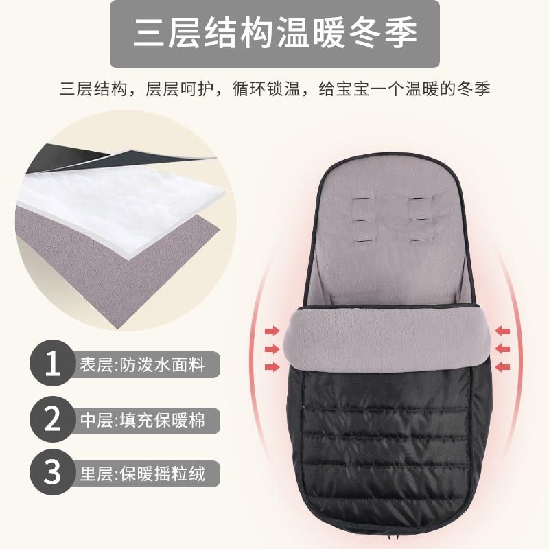 婴儿车睡袋保暖脚套冬季外出防风垫子宝宝推车秋冬加厚棉垫脚罩