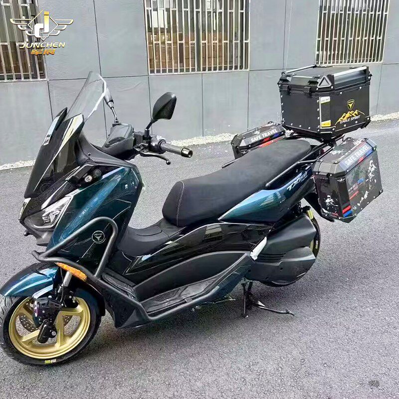 适用于天鹰TX150边箱尾箱三箱摩托车铝合金后备箱改装边架铝箱