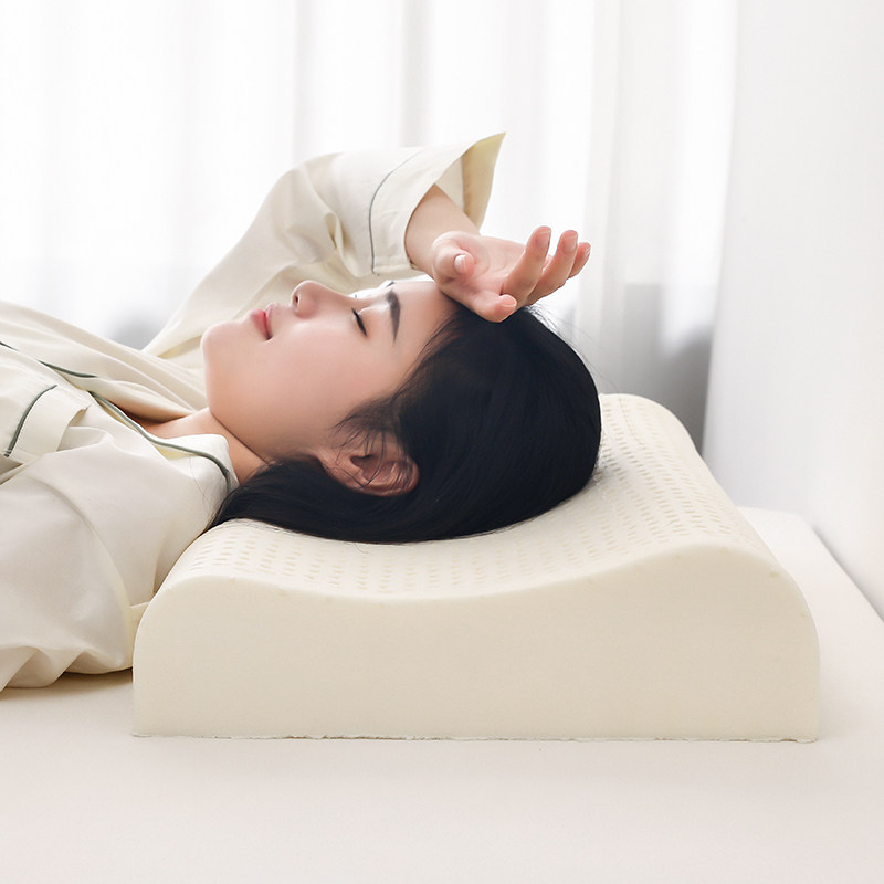 泰国乳胶枕头一对家用天然橡胶枕头芯记忆枕头护颈椎助睡眠低硅胶