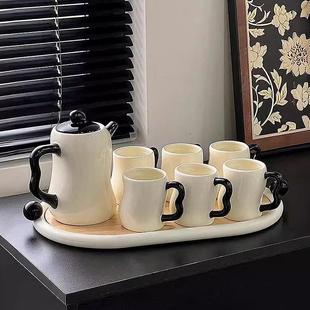 家用客厅待客水杯茶壶杯具茶杯水具乔迁暖房礼盒送人 陶瓷茶具套装