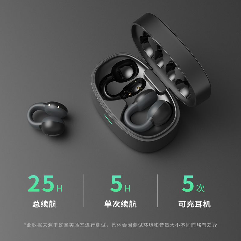 蛇圣C5不入耳蓝牙耳机耳夹耳式非骨传导运动耳机适用华为小米苹果