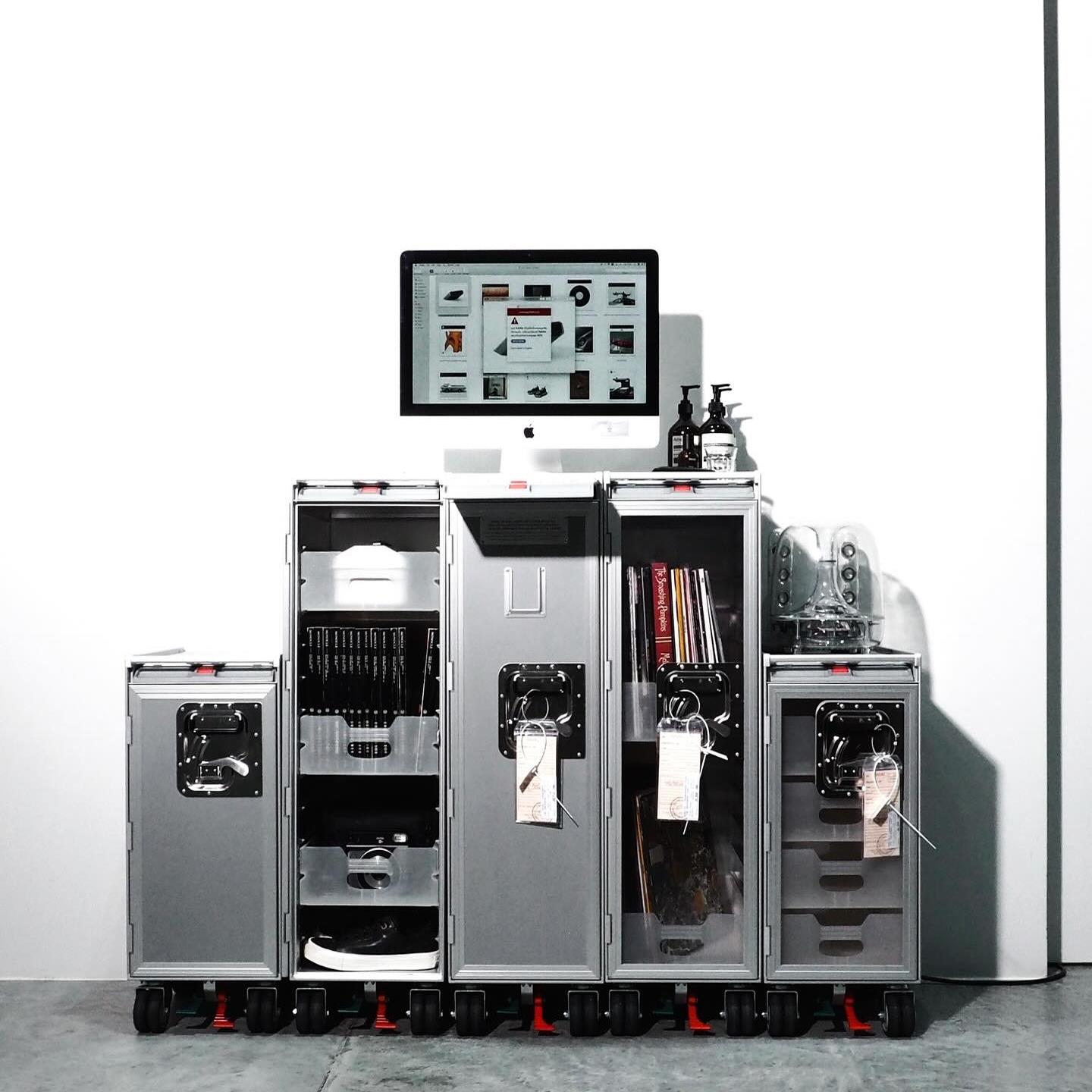 航空飞机半餐车铝合金移动收纳餐车柜borddar平替工业风餐边柜