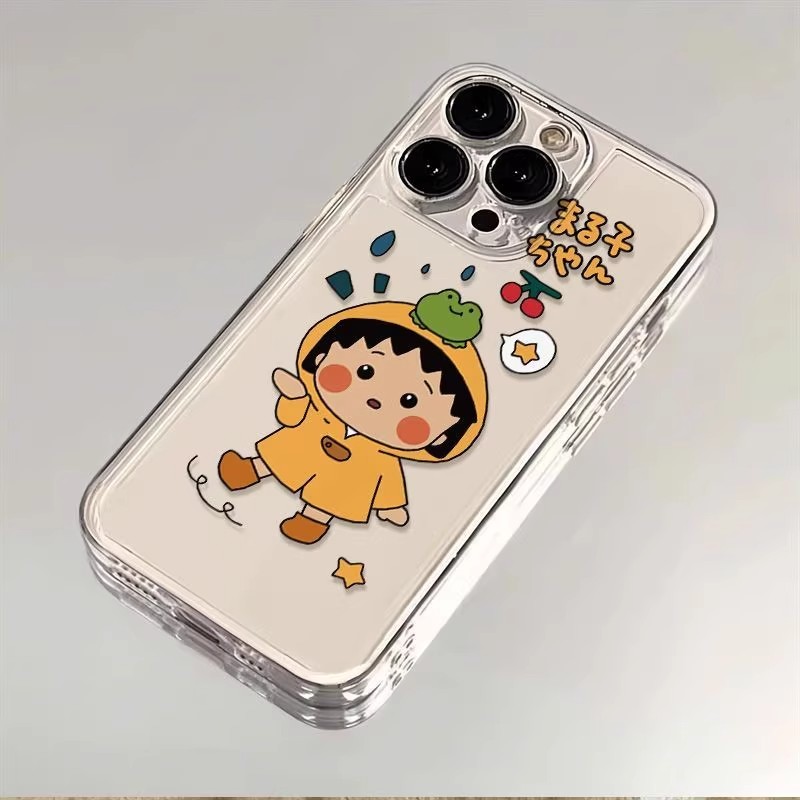 雨衣小丸子适用苹果17promax手机壳iPhone16/14软壳华为pura80创意mate60可爱荣耀400O女PPOReno14男vivos30