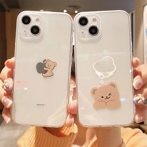 可爱小熊苹果华为小米荣耀手机壳