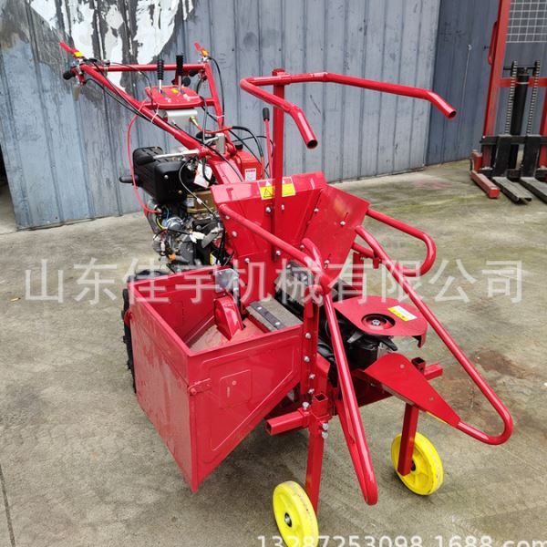 小型行玉米棒子收割机195型柴油苞米收获机 粉碎秸秆一体机