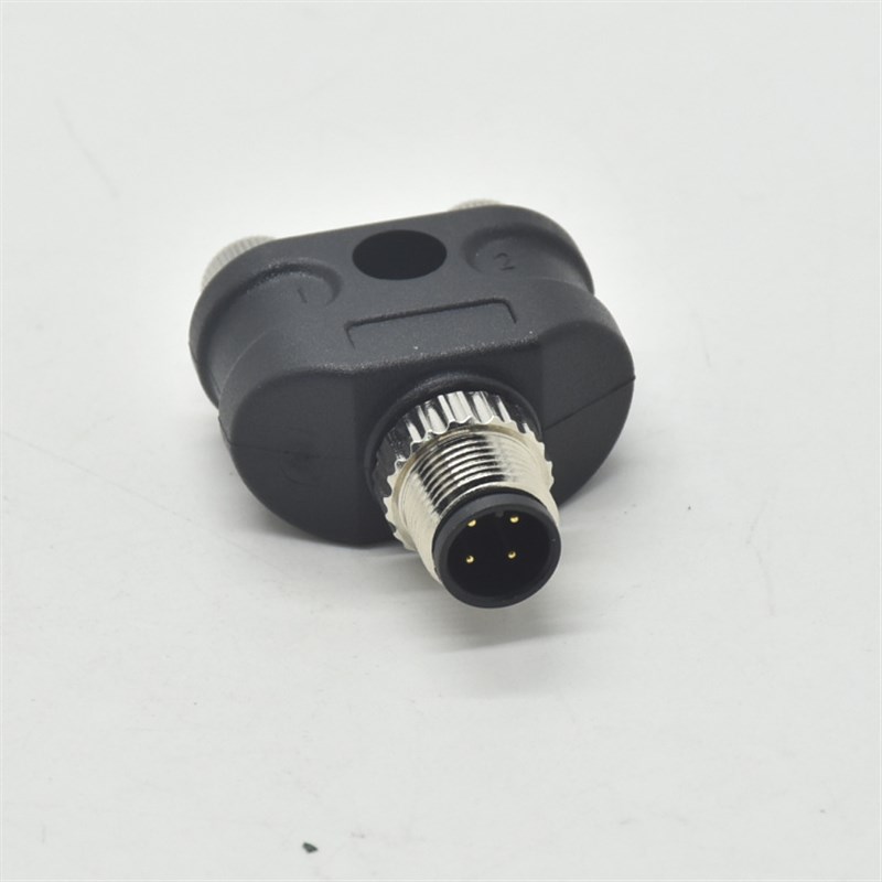 执行器传感器Y型分配器防水连接器M12-4P公头转M8-3芯母头转接头