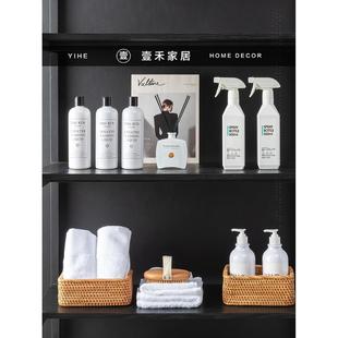 北欧风格 饰品搭配 样板间卫生间家政柜摆件大理石托盘摆件香薰软装