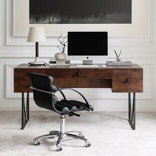 艺术符号/北欧表情中古复古乡村侘寂宾纳进口系列/胡桃木实木书桌