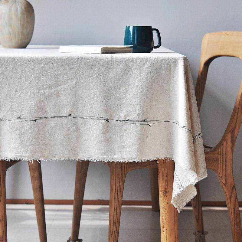 餐桌布棉麻高级感轻奢日系ins北欧茶几长方圆形家用亚麻书台布垫,居家布艺,桌布,淘宝优惠券,粉丝福利购,淘宝优惠卷