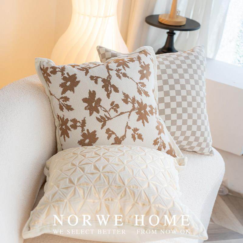 轻奢风抱枕金色提花枕套枕芯靠背靠垫民宿样板间极简客厅沙发靠枕,居家布艺,靠垫/抱枕,淘宝优惠券,粉丝福利购,淘宝优惠卷