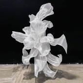 巨型婚庆东篱花花道具大型花艺真丝欧根纱橱窗装 饰舞台纱花纸艺花