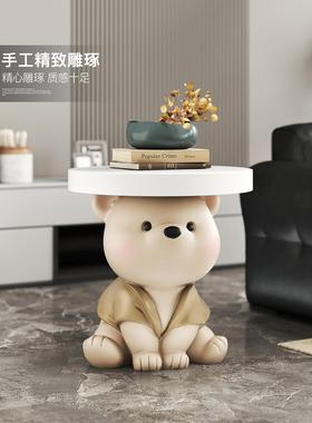 大型熊落地客厅摆件家居饰品茶几柜电视柜沙发旁托盘生日乔迁礼物