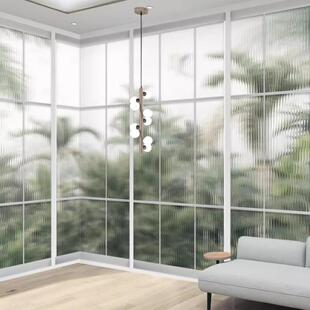 3D立体窗外玻璃假窗户植物墙纸风景画落地延伸空间虚化背景布壁纸