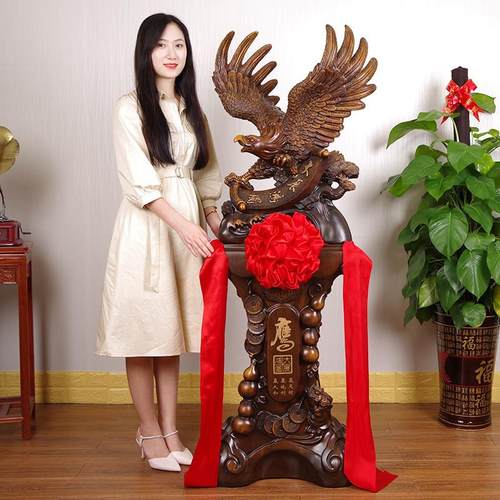 大展宏图老鹰落地摆件大号 办公室公司前台招财装饰乔迁开业礼品