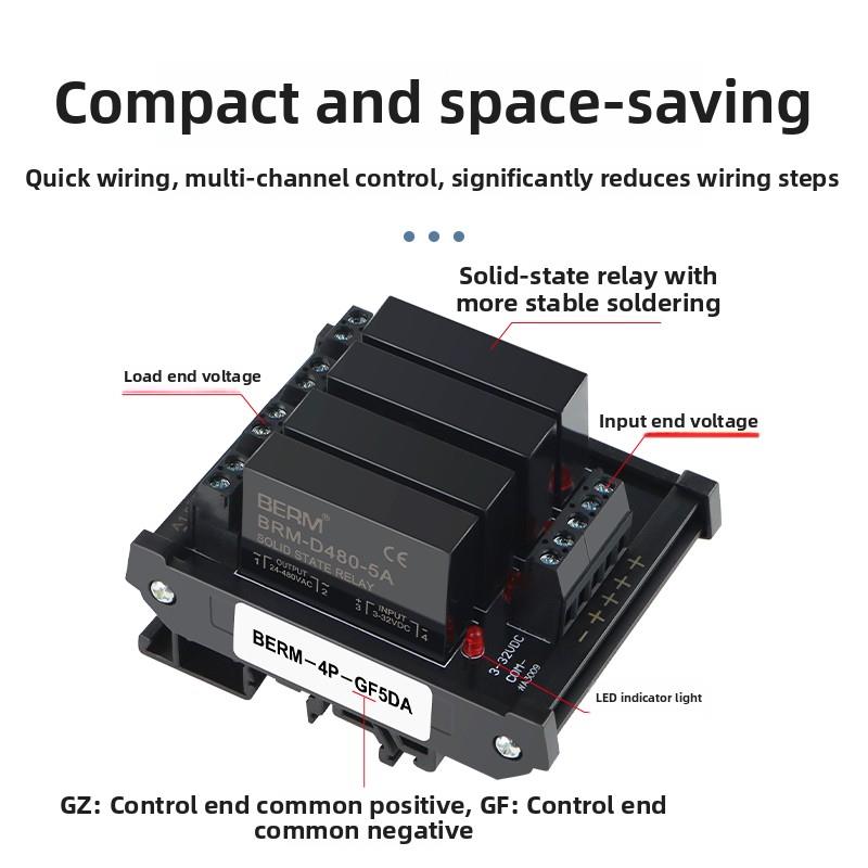固态继电器模块Da固态无触点继电器模块直流控制交流Ssr轨型Dd